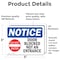 Signmission Door Blocked Not An Entrance Sign, Vinyl Decal, 5in W x 3.5in L, 2PK OS-2PACK-NS-D-35-L-11469 - alternate 6